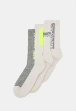 Calvin Klein Underwear WOMEN SOCK ATHLEISURE 3 PACK - Socks - Oatmeal
