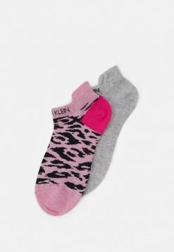 Calvin Klein Underwear WOMEN LINER LEOPARD BACK TAB LIBBY 2 PACK - Socks - Pink Combo