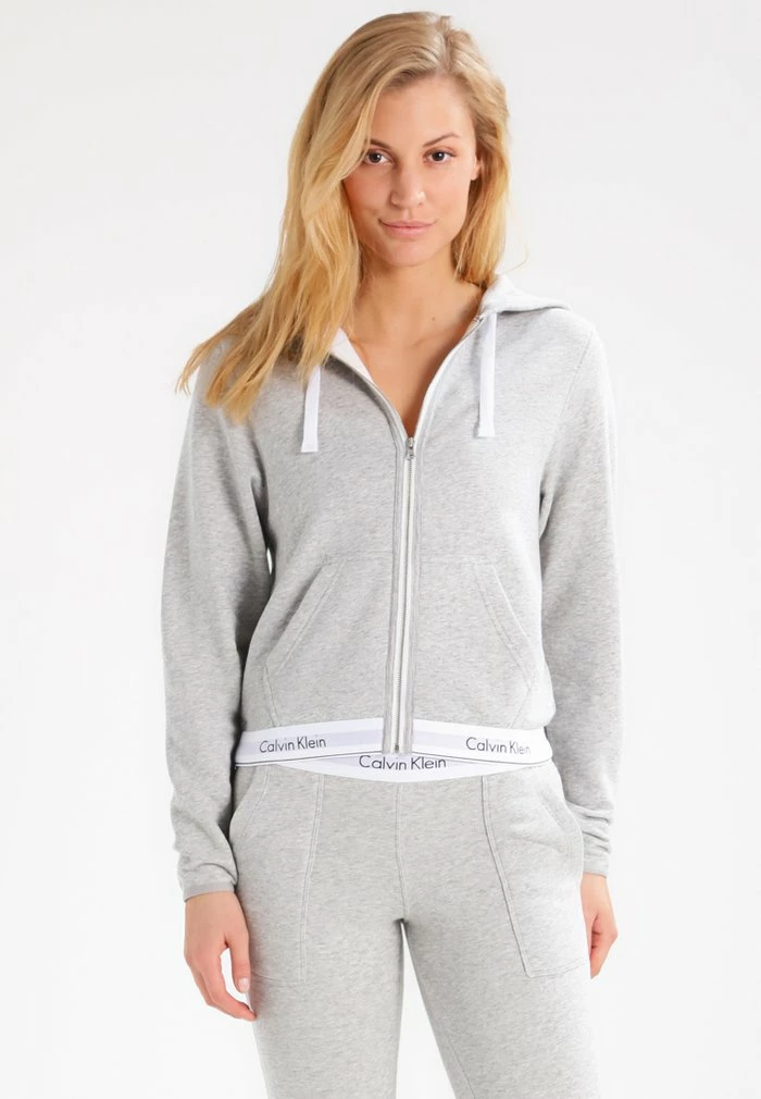 Calvin Klein Underwear HOODIE FULL ZIP - Pyjama Top - Grey