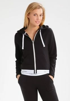 Calvin Klein Underwear HOODIE FULL ZIP - Pyjama Top - Black