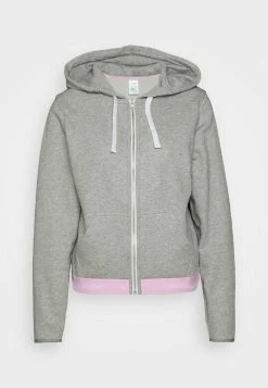 Calvin Klein Underwear HOODIE FULL ZIP - Pyjama Top - Grey Heather/pale Orchid