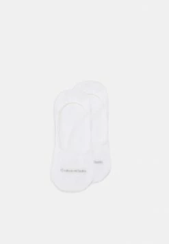 Calvin Klein Underwear FOOTIE MID CUT 2 PACK UNISEX - Trainer Socks - White
