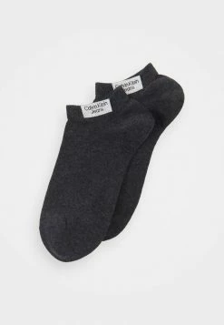 Calvin Klein Underwear WOMEN SNEAKER PATCH 2 PACK - Socks - Dark Grey Melange