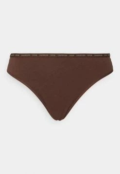 Calvin Klein Underwear THONG 2 PACK - Thong - Umber