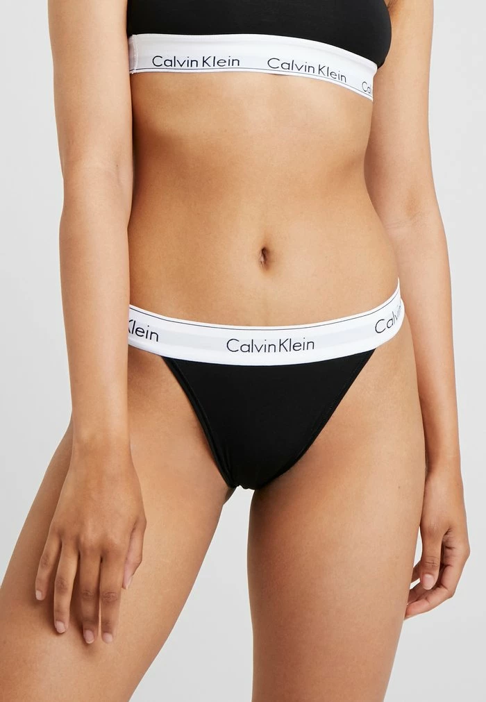 Calvin Klein Underwear MODERN HIGH LEG TANGA - Briefs - Black 3 Calvin Klein Underwear MODERN HIGH LEG TANGA - Briefs - Black