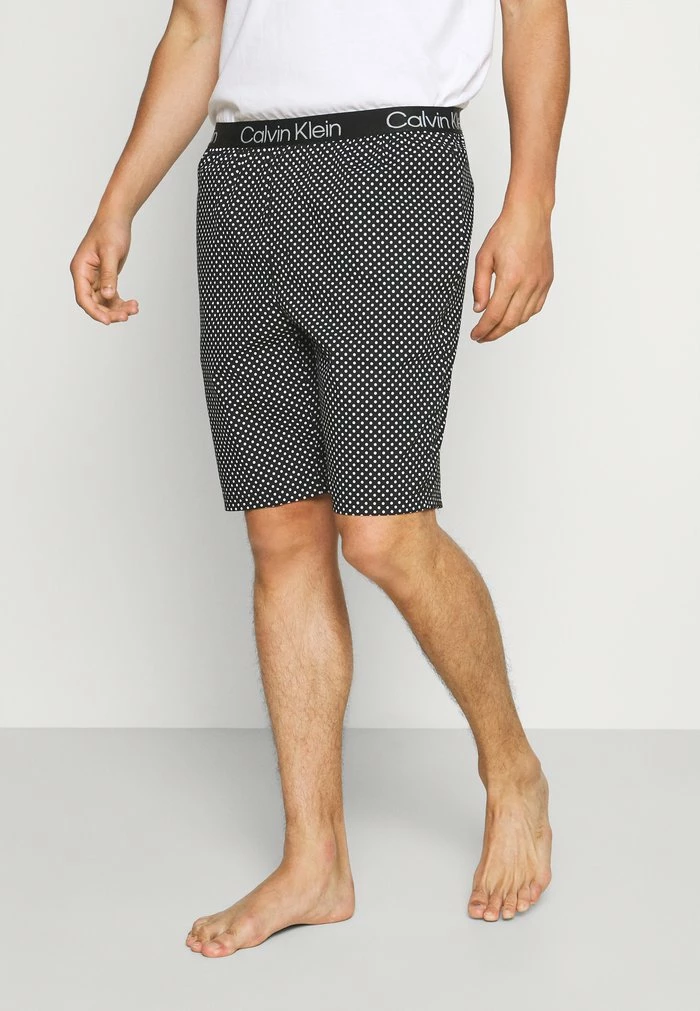 Calvin Klein Underwear STRUCTURE SLEEP SHORT - Pyjama Bottoms - Black