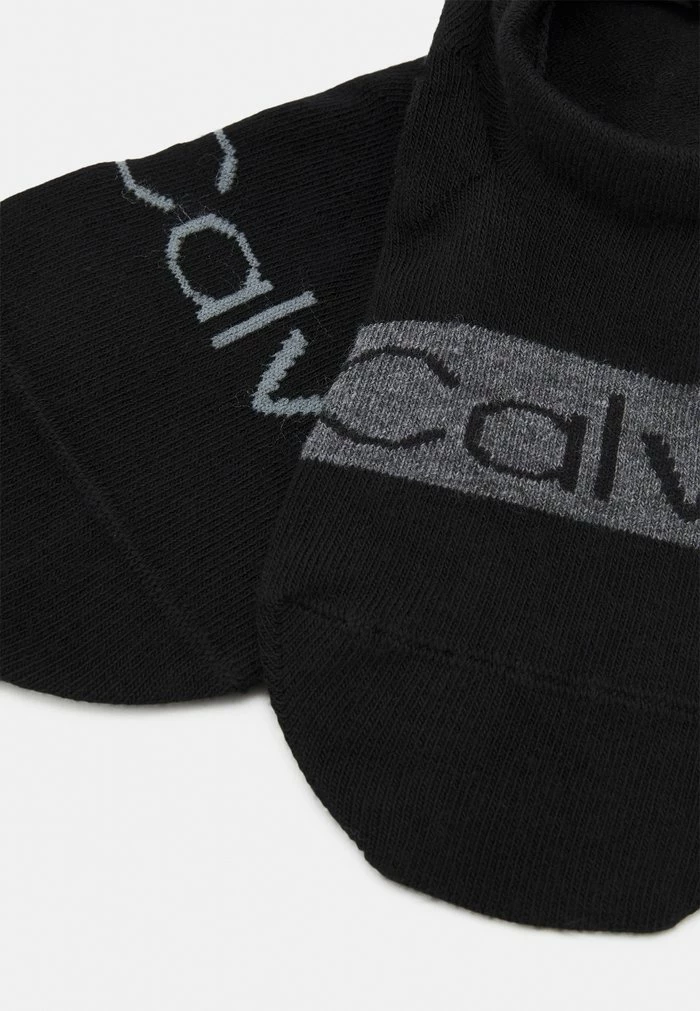 Calvin Klein Underwear FOOTIE HIGH CUT LOGO 2 PACK UNISEX - Socks - Black 4 Calvin Klein Underwear FOOTIE HIGH CUT LOGO 2 PACK UNISEX - Socks - Black - Image 2