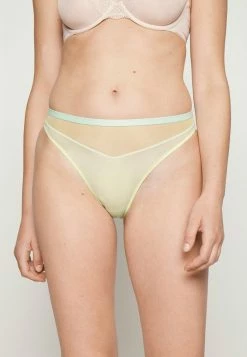 Calvin Klein Underwear HIGH WAIST TANGA - Briefs - New Yellow