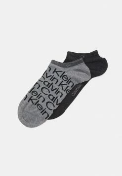 Calvin Klein Underwear SNEAKER ALL OVER 2 PACK UNISEX - Trainer Socks - Mid Grey