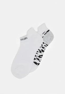 Calvin Klein Underwear WOMEN LINER LEOPARD BACK TAB LIBBY 2 PACK - Socks - White