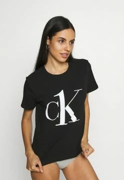 Calvin Klein Underwear CREW NECK - Pyjama Top - Black/white