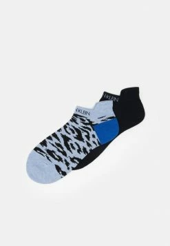 Calvin Klein Underwear WOMEN LINER LEOPARD BACK TAB LIBBY 2 PACK - Socks - Denim Combo