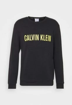 Calvin Klein Underwear INTENSE POWER LOUNGE - Pyjama Top - Black/citrina