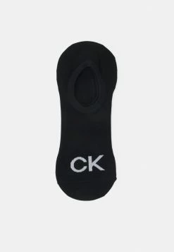 Calvin Klein Underwear FOOTIE HIGH CUT LOGO 2 PACK - Trainer Socks - Black