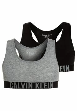 Calvin Klein Underwear BRALETTE 2 PACK - Bustier - Grey Heather/black