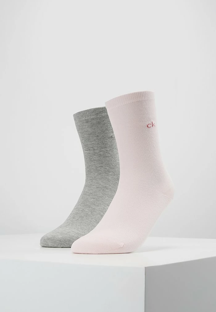 Calvin Klein Underwear CREW 2 PACK - Socks - Soft Pink/pale Grey Heather