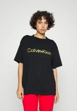 Calvin Klein Underwear CREW NECK - Pyjama Top - Black/old Gold