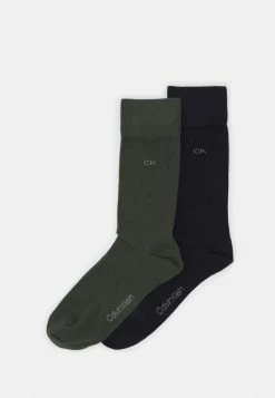 Calvin Klein Underwear UNISEX 2 PACK - Socks - Dark Olive/black