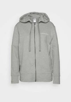 Calvin Klein Underwear MODERN STRUCTURE FULL ZIP HOODIE - Pyjama Top - Grey Heather