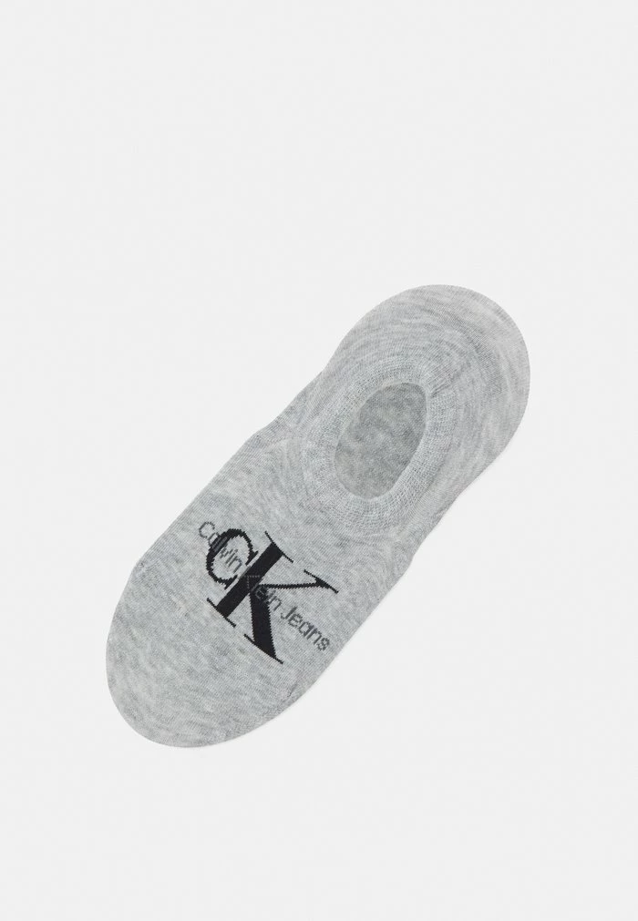 Calvin Klein Underwear WOMEN FOOTIE HIGH CUT LOGO - Trainer Socks - Light Grey Melange