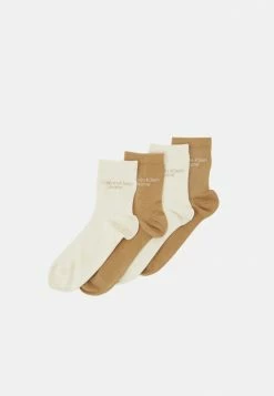 Calvin Klein Underwear WOMEN SHORT SOCK TIN GIFTBOX 4 PACK - Socks - Camel Combo