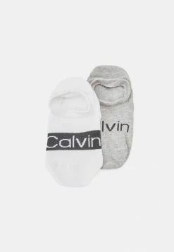 Calvin Klein Underwear FOOTIE HIGH CUT LOGO 2 PACK UNISEX - Socks - White