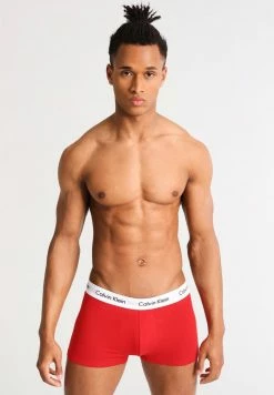 Calvin Klein Underwear LOW RISE TRUNK 3 PACK - Pants - White/red Ginger