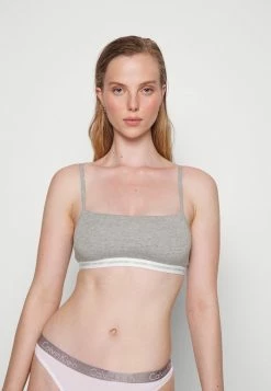 Calvin Klein Underwear COTTON UNLINED BRALETTE 2 PACK - Bustier - Gray Heathe/rose Splice