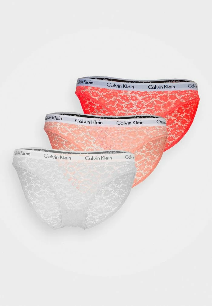 Calvin Klein Underwear CAROUSEL 3 PACK - Briefs - Strawbfield/washedscarlet/frost