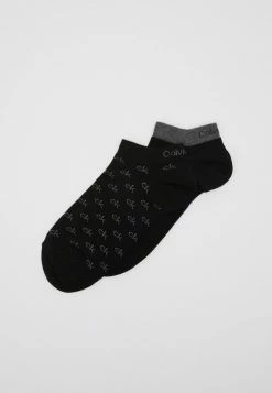 Calvin Klein Underwear ALL OVER LOGO 2 PACK - Socks - Black