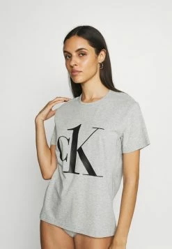 Calvin Klein Underwear CREW NECK - Pyjama Top - Grey Heather/black