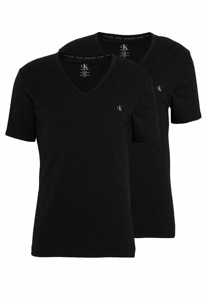 Calvin Klein Underwear ONE NECK 2 PACK - Undershirt - Black