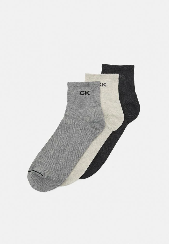 Calvin Klein Underwear MEN SHORT SOCK 3 PACK - Socks - Mid Grey Melange