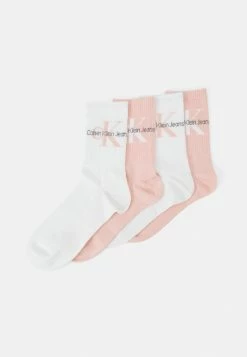 Calvin Klein Underwear WOMEN SOCK MONOGRAM TIN GIFTBOX 4 PACK - Socks - Pink