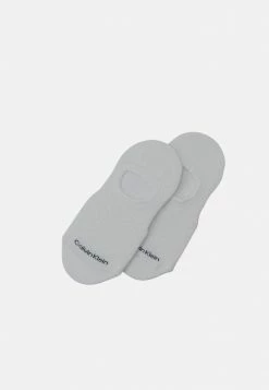 Calvin Klein Underwear WOMEN FOOTIE HIGH CUT OPEN WORK 2 PACK - Socks - White