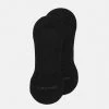Calvin Klein Underwear FOOTIE MID CUT 2 PACK UNISEX - Trainer Socks - Black