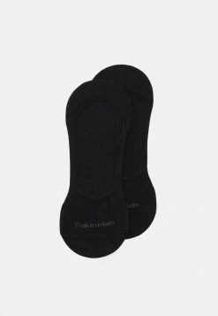 Calvin Klein Underwear FOOTIE MID CUT 2 PACK UNISEX - Trainer Socks - Black