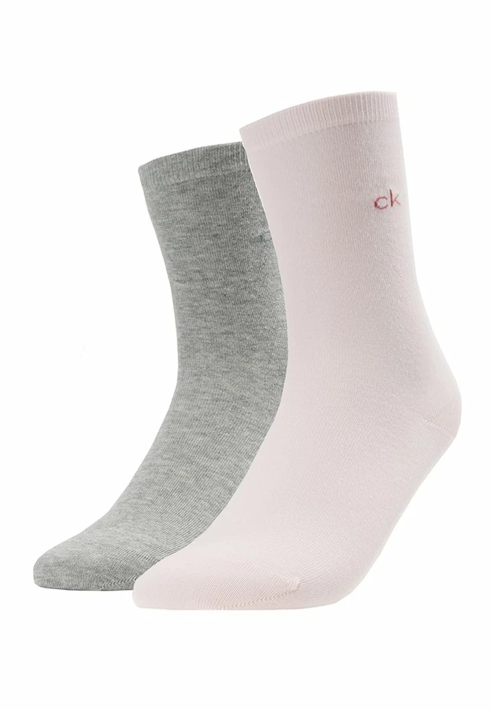 Calvin Klein Underwear CREW 2 PACK - Socks - Soft Pink/pale Grey Heather - Image 2