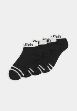 Calvin Klein Underwear WOMEN QUARTER LOGO ZOEY ECOM 4 PACK - Socks - Black