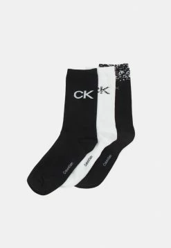 Calvin Klein Underwear CARTON SLIDER GIFTBOX 3 PACK - Socks - Black Combo
