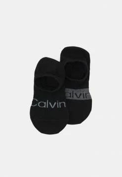 Calvin Klein Underwear FOOTIE HIGH CUT LOGO 2 PACK UNISEX - Socks - Black