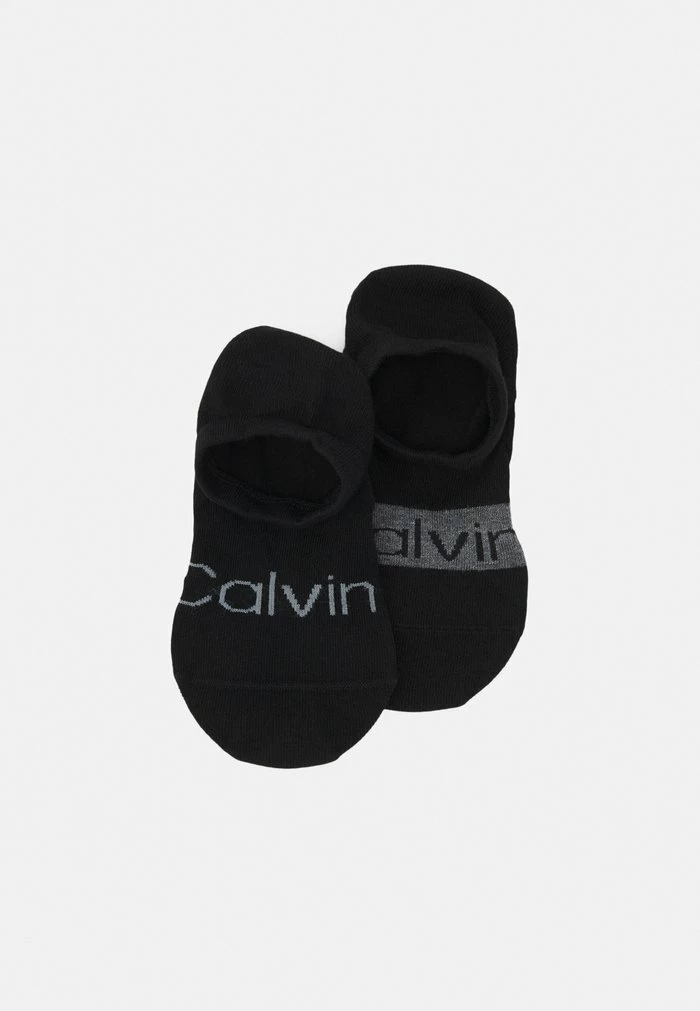 Calvin Klein Underwear FOOTIE HIGH CUT LOGO 2 PACK UNISEX - Socks - Black 3 Calvin Klein Underwear FOOTIE HIGH CUT LOGO 2 PACK UNISEX - Socks - Black