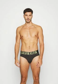 Calvin Klein Underwear HIP BRIEF 2 PACK - Briefs - Black/mesquite Lime