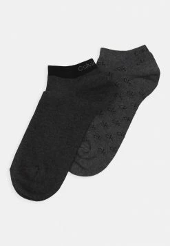 Calvin Klein Underwear LINER ALL OVER LOGO EDUARDO 2 PACK - Socks - Grey Combo