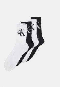 Calvin Klein Underwear WOMEN SOCK MONOGRAM TIN GIFTBOX 4 PACK - Socks - Black
