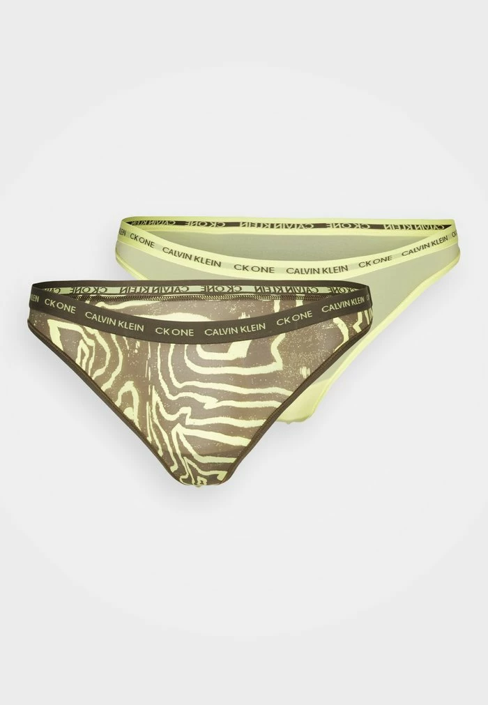 Calvin Klein Underwear THONG 2 PACK - Thong - Salient Green/olive - Image 5