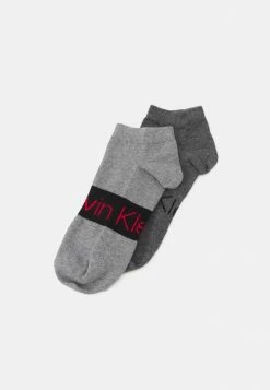 Calvin Klein Underwear SNEAKER LOGO 2 PACK UNISEX - Socks - Mid Grey